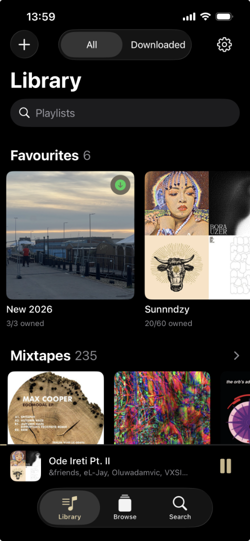 mixtape app screenshot